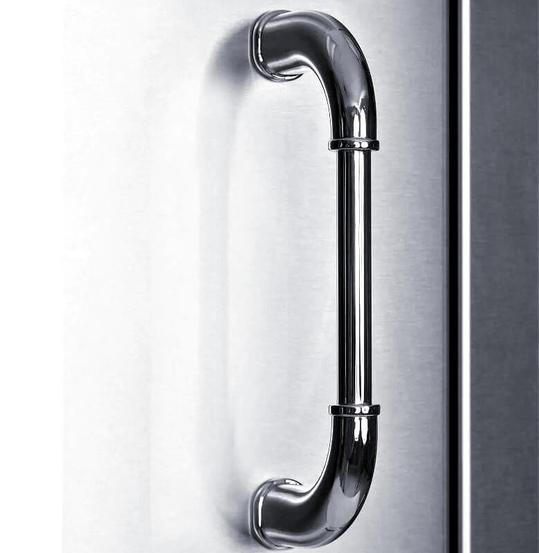 Bull 30 Inch Dual-Lined Vented Stainless Steel Double Access Doors  | Polished Handles