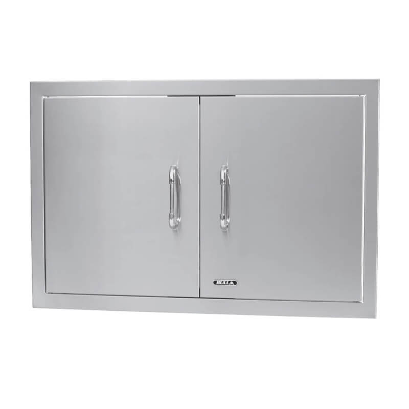 Bull 30 Inch Dual-Lined Stainless Steel Double Access Doors With Reveal | 304 Stainless Steel Construction