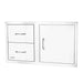 Bull 30 Inch Stainless Steel Access Door & Double Drawer Combo With Reveal | Reversible Single Door