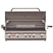 Bull 57568 Brahma 38 Inch 5 Burner Built In Grill With Rotisserie Hood Open