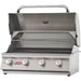Bull 87049 Lonestar Select 30 Inch 4 Burner Built In Gas Grill Hood Open Angled View
