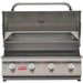 Bull 87049 Lonestar Select 30 Inch 4 Burner Built In Gas Grill Hood Open
