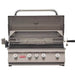 Bull Angus 30 Inch Burner Built In Gas Grill With Rotisserie Hood Open Angled