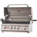 Bull Angus 30 Inch Burner Built In Gas Grill With Rotisserie Hood Open