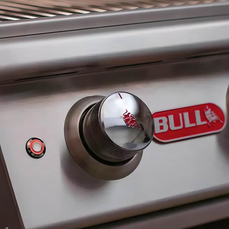 Bull Angus 30 Inch Burner Built In Gas Grill With Rotisserie Control Knob