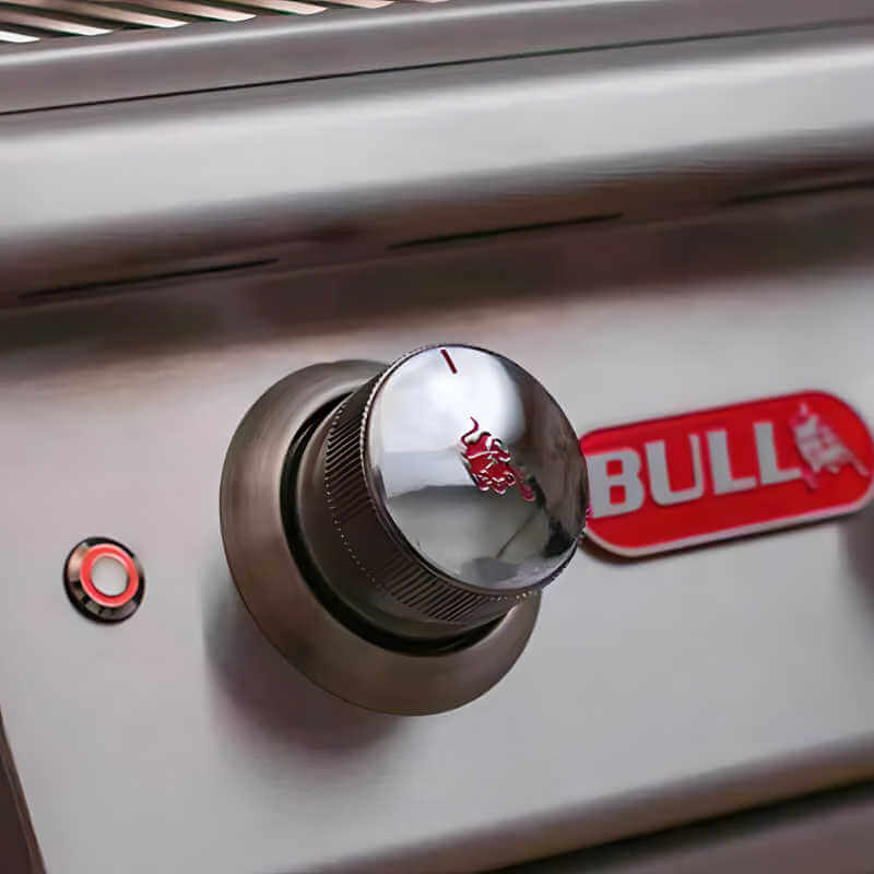 Bull Angus 30-Inch 4-Burner Built-In Gas Grill With Rotisserie | Zinc Gas Knobs