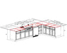 Bull Augusta 10 Ft Dura Outdoor Kitchen  - Front View Dimensions