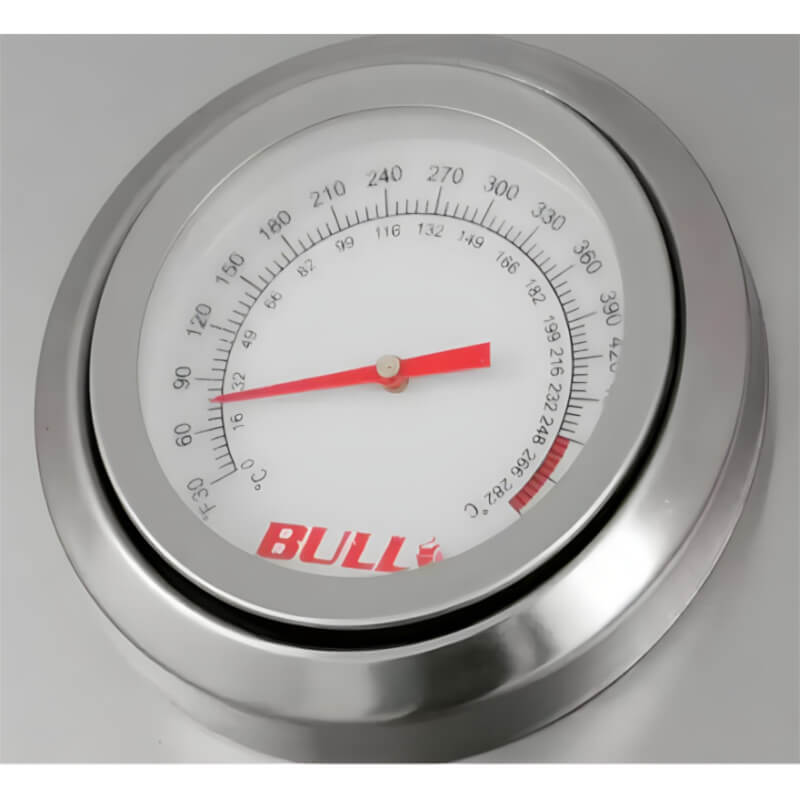 Bull Bison Built-In Charcoal Grill | Analog Temperature Gauge