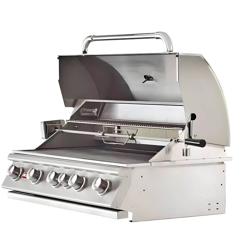 Bull Brahma 38 Inch 5 Burner Built-In Gas Grill | 102 Sq. Inches of Grilling Space