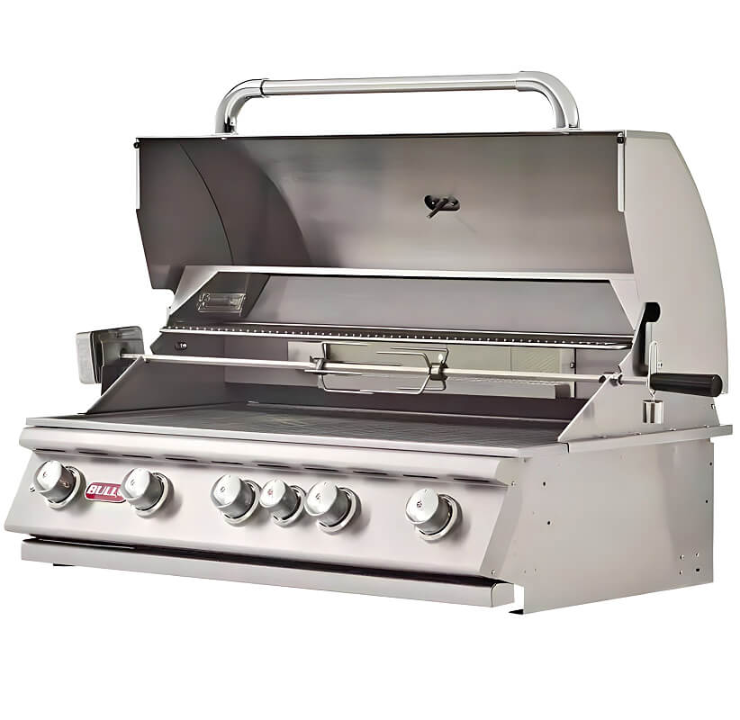 Bull Brahma 38 Inch 5 Burner Built-In Gas Grill | Rotisserie Backburner