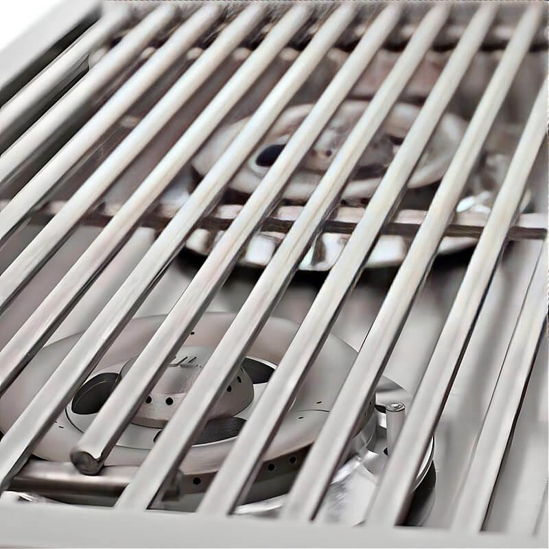 Bull Built-In Gas Double Side Burner | Solid Stainless Steel Cooking Grates