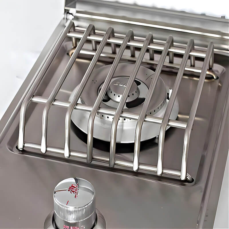 Bull Power Q BBQ Grill Island - Single Side Burner w/ Stainless Steel Grates