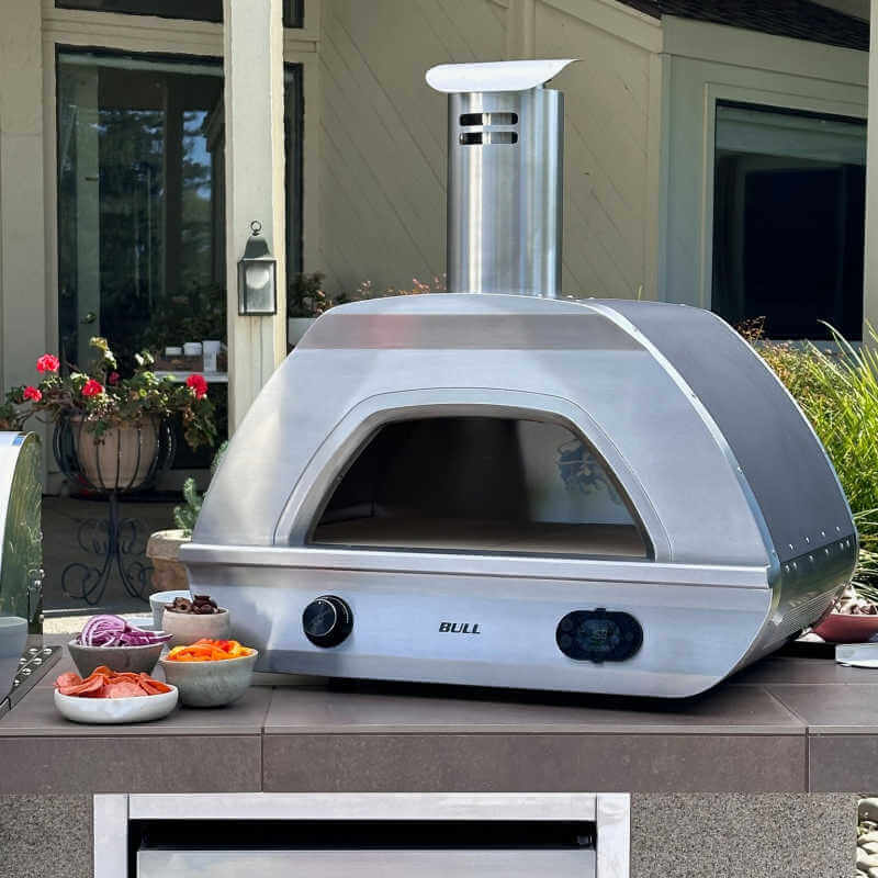 Bull Dual Fuel Countertop Pizza Oven | In Outdoor Kitchen