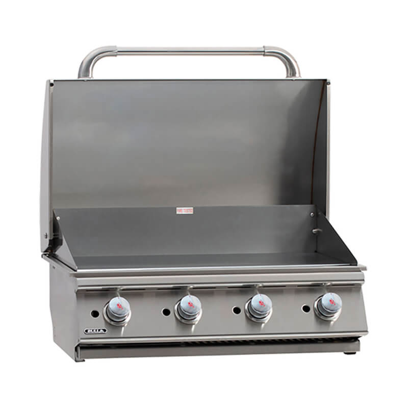 Bull Grills Stainless Steel Flat Top  Grill | Grill Hood Opened