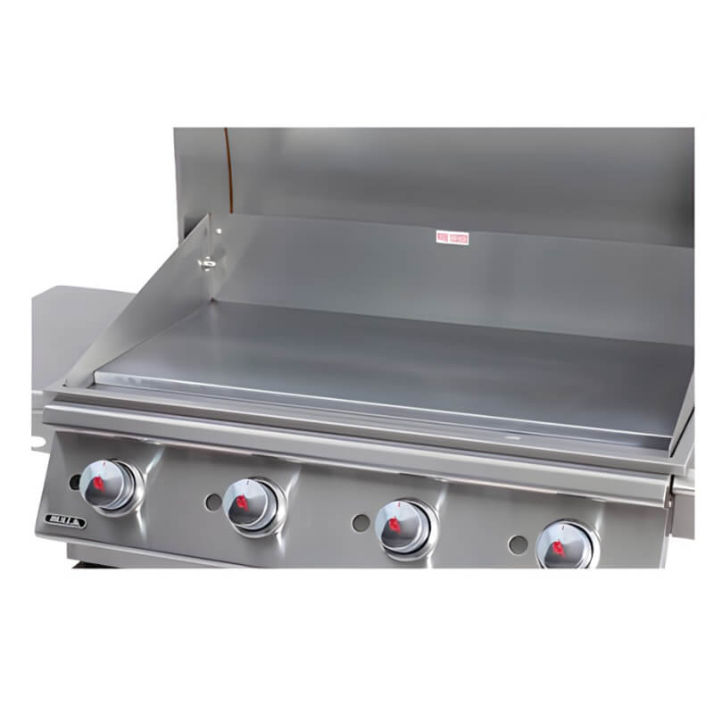 Bull Flat Top Grill w/ Cart |Cast Iron Chromium Plated Cooking surface