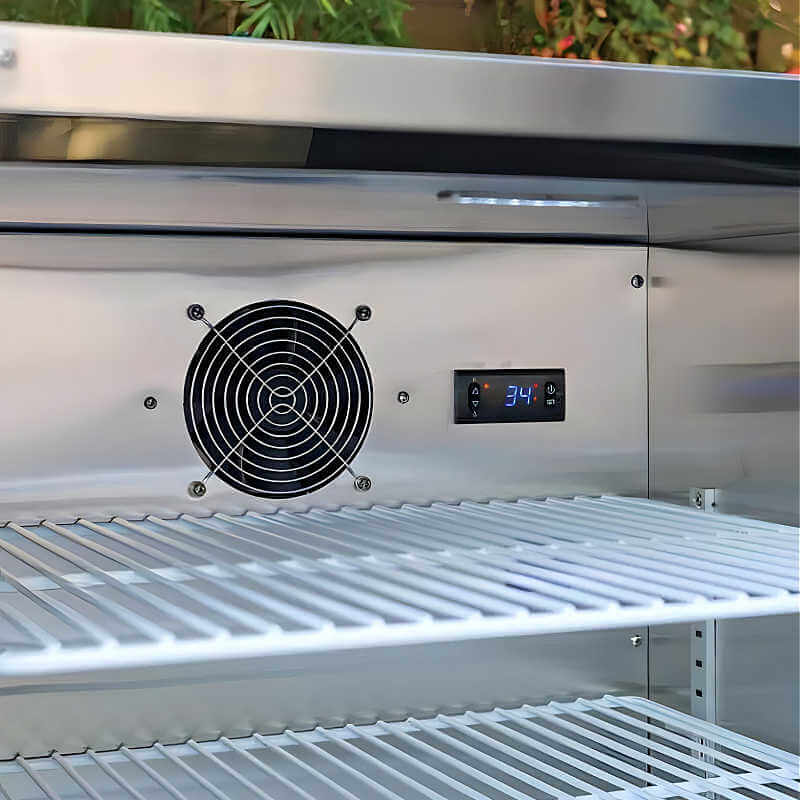 Bull Luxury Q L-Shaped BBQ Grill Island | Bull 4.9 Cu Ft Refrigerator Dual Fan System