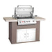 Bull Master Q 5.5 Ft BBQ Grill Island | Notable Beige Countertop & Barnwood Brown Base