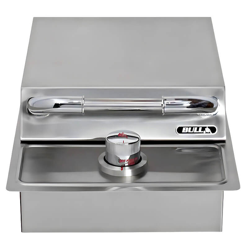 Bull Premier Q 9.5 Ft BBQ Grill Island - Single Side Burner w/ Stainless Steel Lid