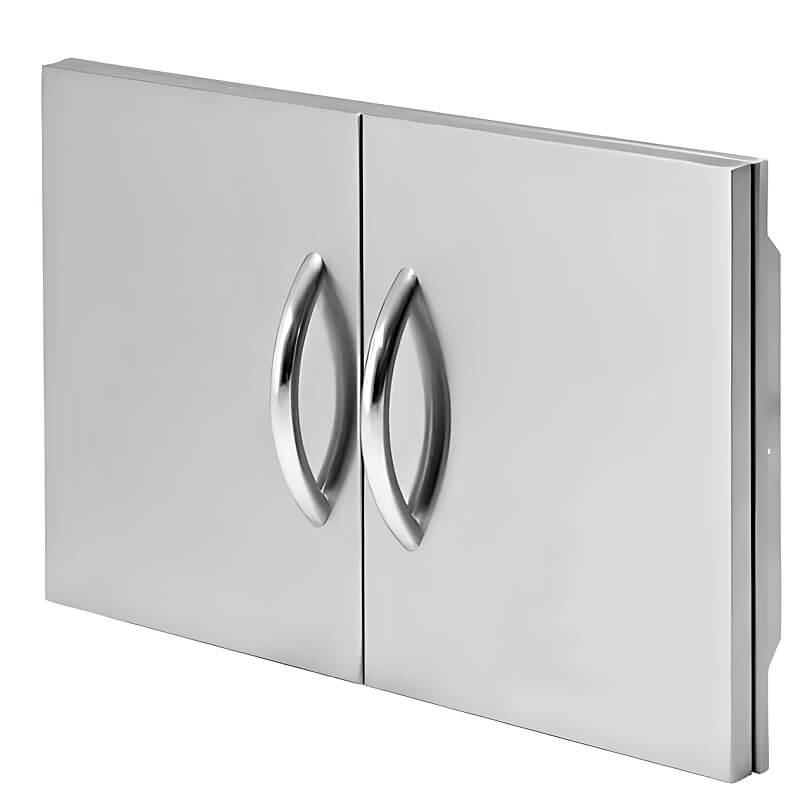 Cal Flame 7 Ft. BBQ Grill Island - BBK-710 | 30-Inch Deluxe Double Door in Stainless Steel