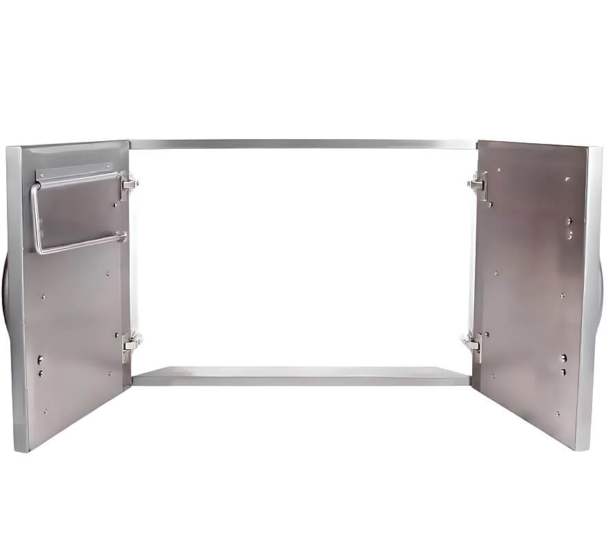 Cal Flame 7 Ft. BBQ Grill Island - BBK-710 | 30-Inch Stainless Steel Double Door Wide Opening