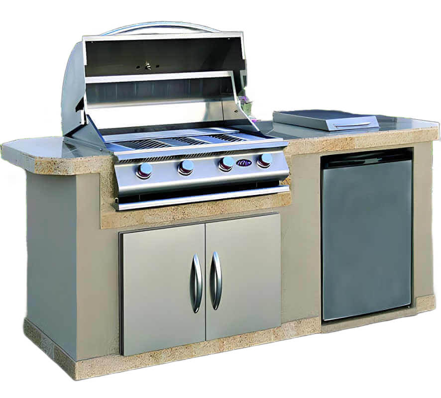 Cal Flame 7 Ft. BBQ Grill Island - BBK701