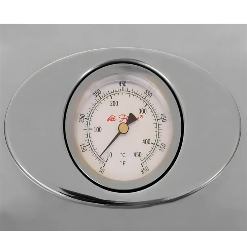 Cal Flame 8 Ft. L-Shaped BBQ Grill Island - BBK820 | P Series Gas Grill Analog Temp Gauge