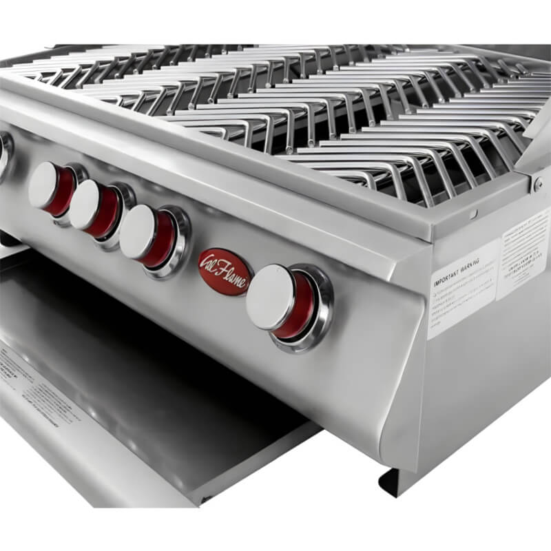 Cal Flame 4 Ft. L-Shaped BBQ Grill Island - BBK401 | Cal flame 32 Inch P Series Grill w/ V- Grates