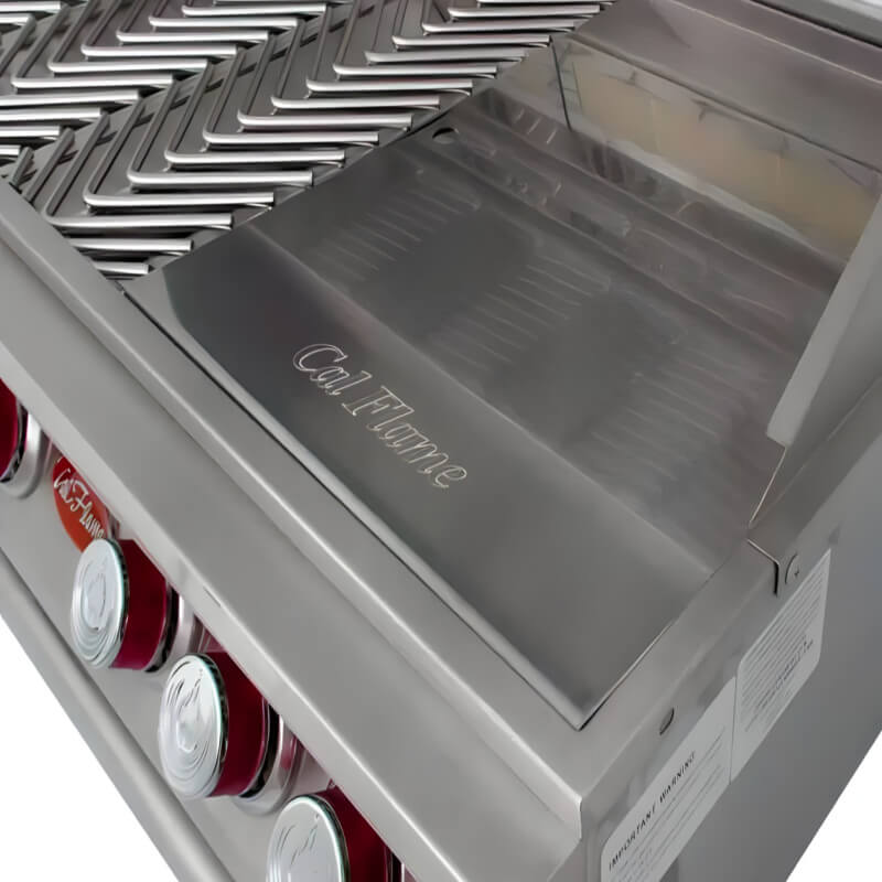 Cal Flame Convection 40 Inch 5 Burner Built In Grill | Griddle Plate