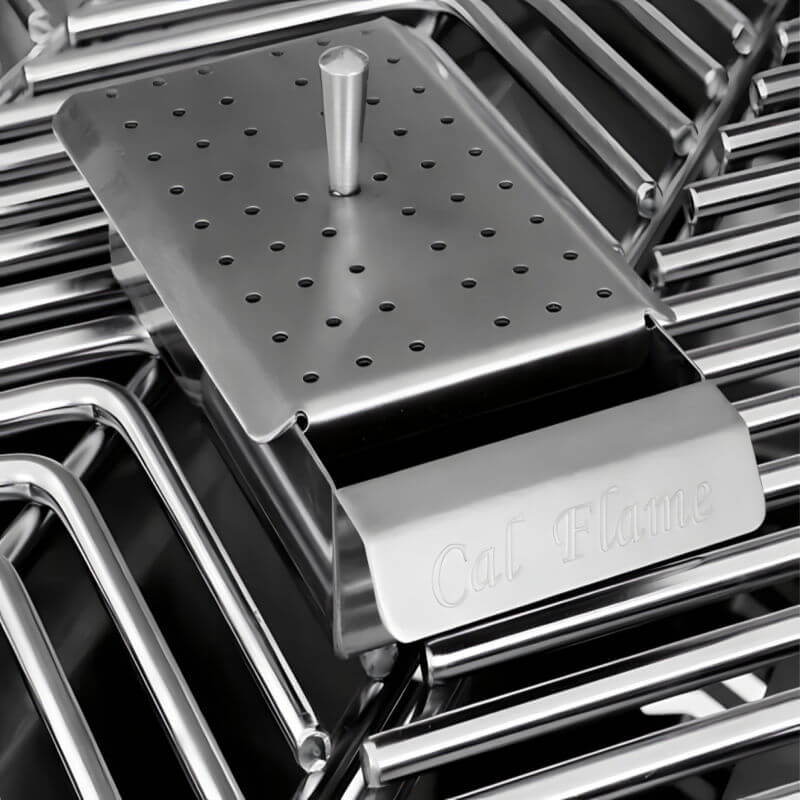 Cal Flame P Series 40 Inch 5 Burner Built In Grill | Smoker Box