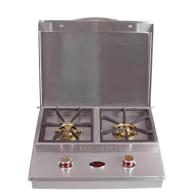 Cal Flame Standard Drop-In Side By Side Double Burner | Brass Burners