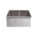 Cameo 23-Inch Stainless Steel Single Bowl Rectangle Sink | Front View