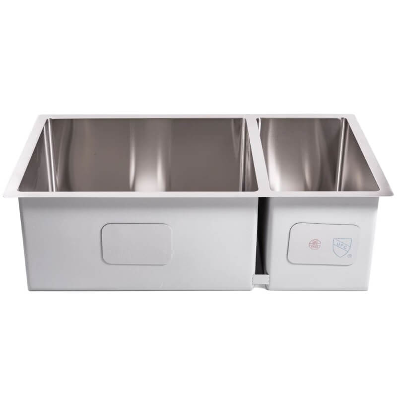 Cameo 32-Inch Stainless Steel 70/30 Double Basin Sink