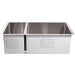 Cameo 32-Inch Stainless Steel 70/30 Double Basin Sink | Rear View