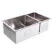 Cameo 32-Inch Stainless Steel 70/30 Double Basin Sink | 304 Stainless Steel