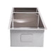 Cameo 32-Inch Stainless Steel 70/30 Double Basin Sink | Side View