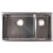 Cameo 32-Inch Stainless Steel 70/30 Double Basin Sink | Top View