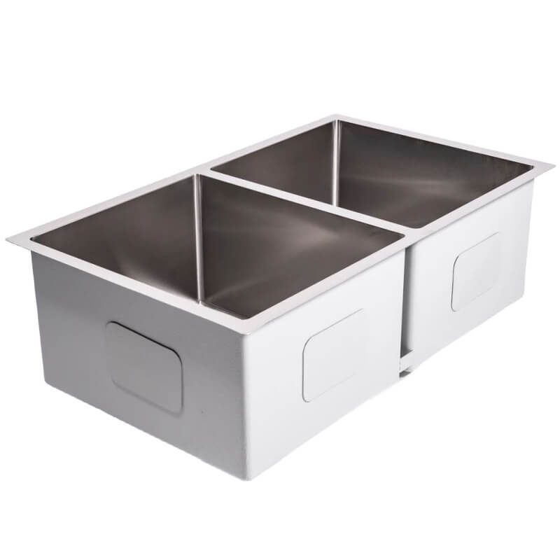 Cameo 32-Inch 50/50 Double Basin Sink | Sound Dampening Technology