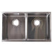 Cameo 32-Inch Stainless Steel 50/50 Double Basin Sink | Top View