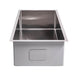 Cameo 32-Inch Stainless Steel Single Bowl Rectangle Sink | Side View