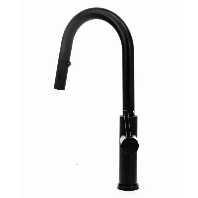 Cameo Matte Black Pull-Down Faucet | Side View