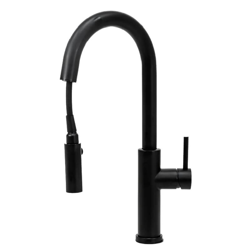 Cameo Matte Black Pull-Down Faucet | Sprayer Head