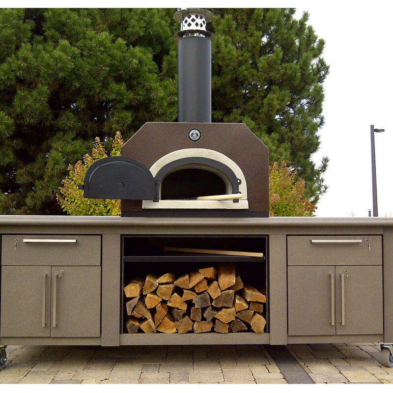 Chicago Brick Oven Cosmetic Stack Extension | Shown on Countertop Pizza Oven