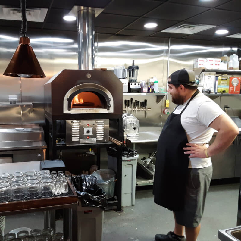 Chicago Brick Oven Hybrid Commercial Freestanding Pizza Oven | Shown in Restaurant Kitchen