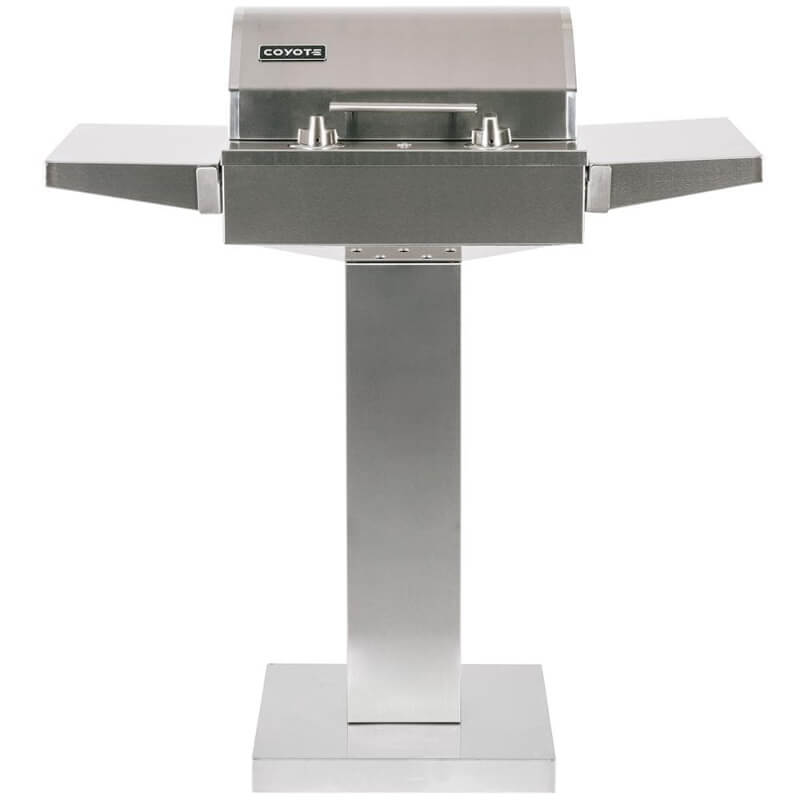 Coyote 18-Inch Electric Grill on Patio Post