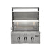 Coyote SL-Series 30-Inch 3-Burner Built-In Gas Grill With Sear Burner & Rotisserie | Grill Hood Opened