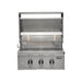 Coyote SL-Series 30-Inch 3-Burner Built-In Gas Grill With Sear Burner & Rotisserie | Grill Hood Opened