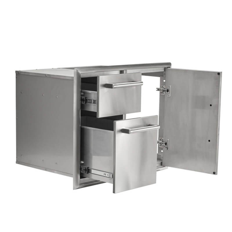 Coyote 31 Inch Double Door & Drawer Combo | 304 Stainless Steel