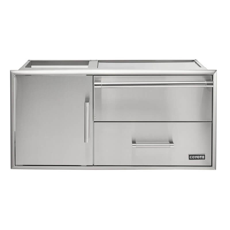 Coyote 42 Inch Warming Drawer & Door Combo - C3-CDWD
