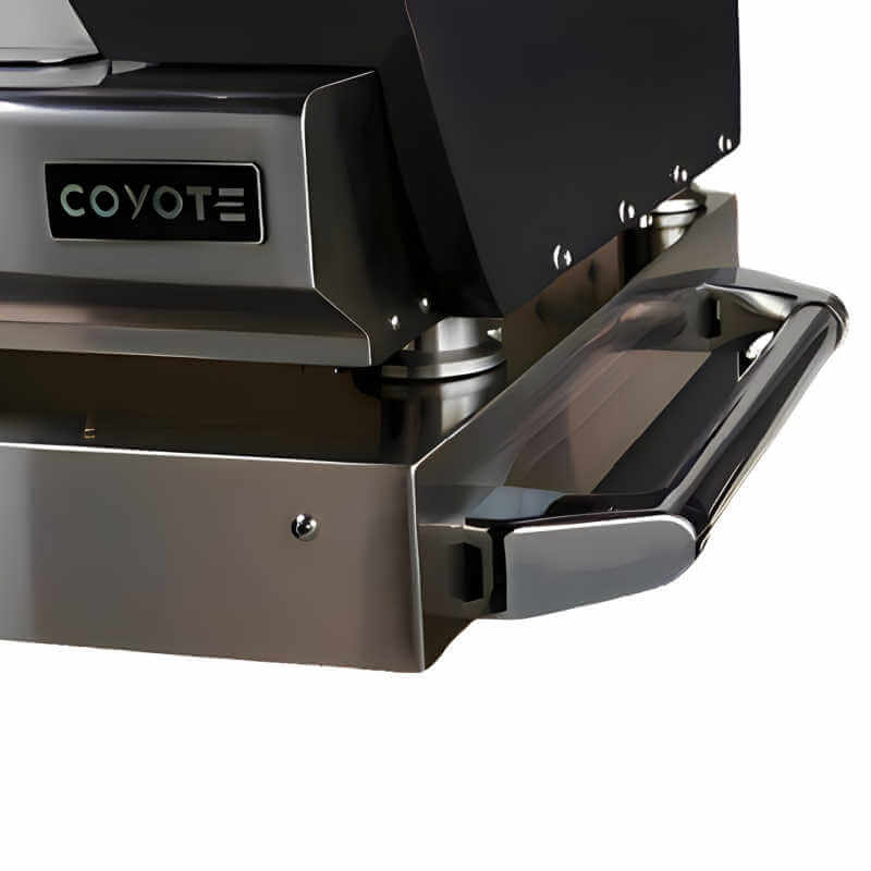 Coyote 30″ Matte Black Hybrid Multi-Fuel Pizza Oven | Stainless Steel Cart Handle