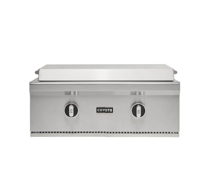 Coyote 30-Inch Built-In Flat Top Grill | New Control Knob Bezels
